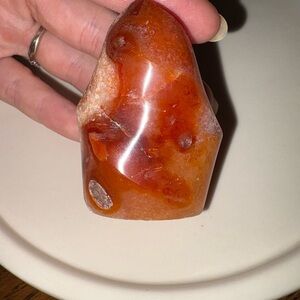 Polished Carnelian Flame Stone